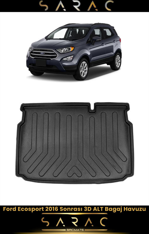 Ford Ecosport 2021 Model Alt Kademe Araca Özel 3D Bagaj Havuzu