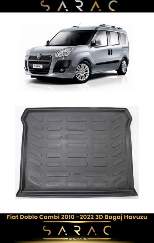 Fiat Doblo Combi 2017 Model Araca Özel 3D Bagaj Havuzu