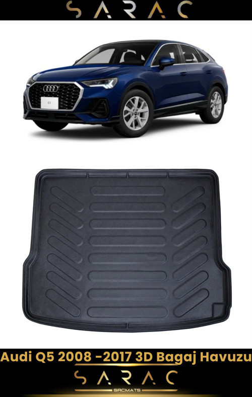 Audi Q5 2014 Model Araca Özel 3D Bagaj Havuzu