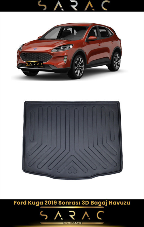 Ford Kuga 2024 Model Araca Özel 3D Bagaj Havuzu