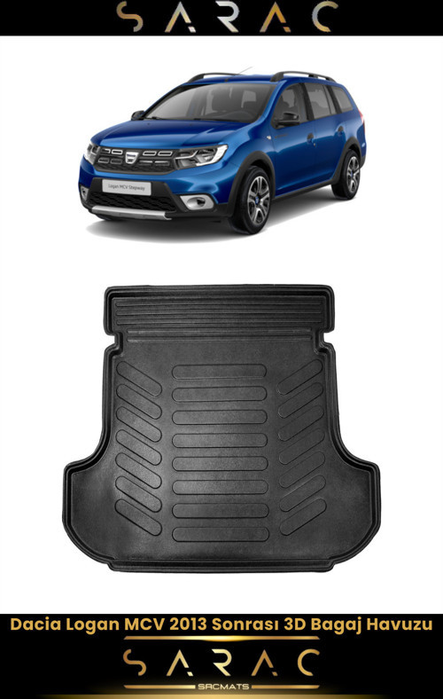 Dacia Logan Mcv 2024 Model Araca Özel 3D Bagaj Havuzu