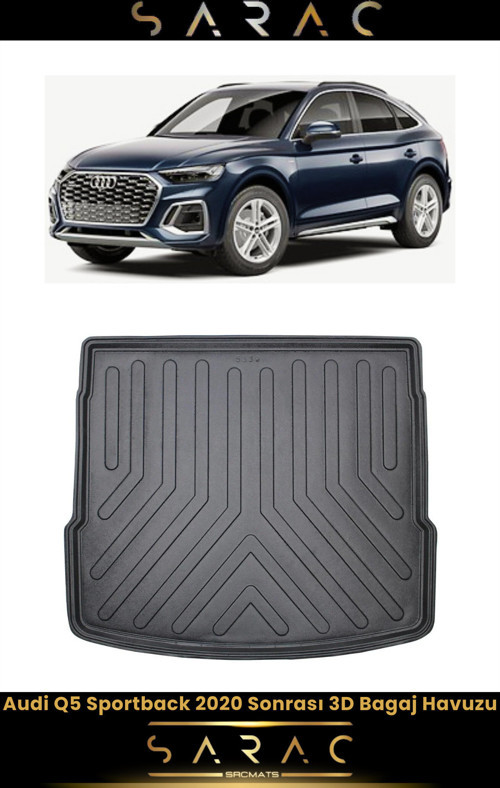 Audi Q5 Sportback 2020 Model Araca Özel 3D Bagaj Havuzu