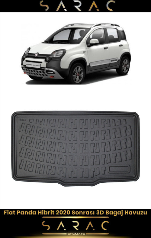 Fiat Panda Hibrit 2023 Model 3D Bagaj Havuzu