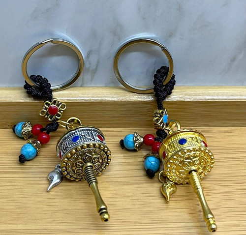 Metal Feng Shui Şans Çarkı Anahtarlık Liv455