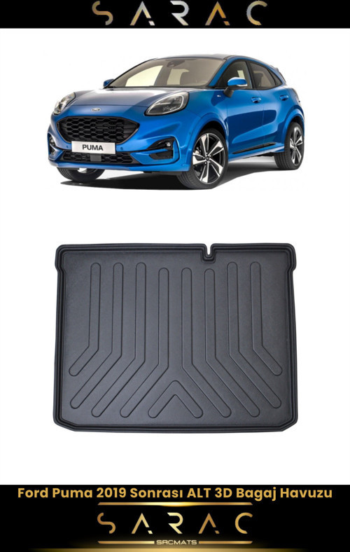 Ford Puma 2019 Model Alt Kademe Araca Özel 3D Bagaj Havuzu