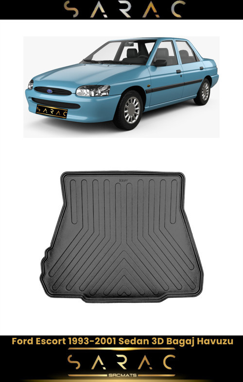 Ford Escort 1997 Model Araca Özel 3D Bagaj Havuzu