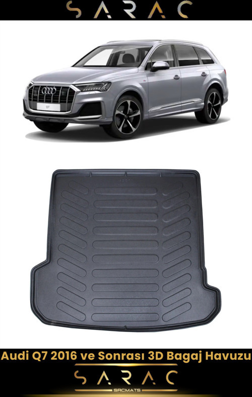 Audi Q7 2023 Model Araca Özel 3D Bagaj Havuzu
