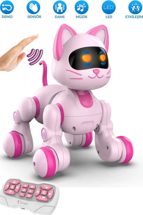 Uzaktan Kumandalı 30 Fonksiyon Akıllı Interaktif Öğretici Robot Oyuncak Kedi