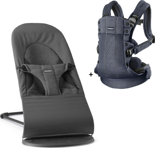 2'li Set Balance Soft Woven Jersey Tri-Fabric Dark Grey & Kanguru Harmony Mesh Antracite