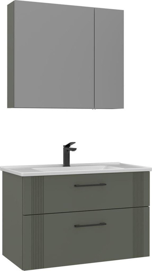 Banyo Dolabı Takım Bari 85 Cm Mat Yeşil