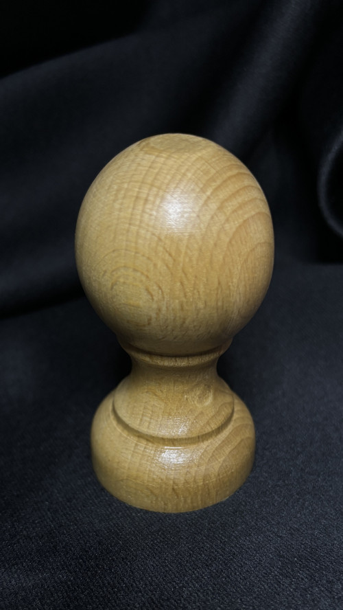 Vernikli Doğal Ahşap Kaşe/Damga/Mühür Sapı - 40mm