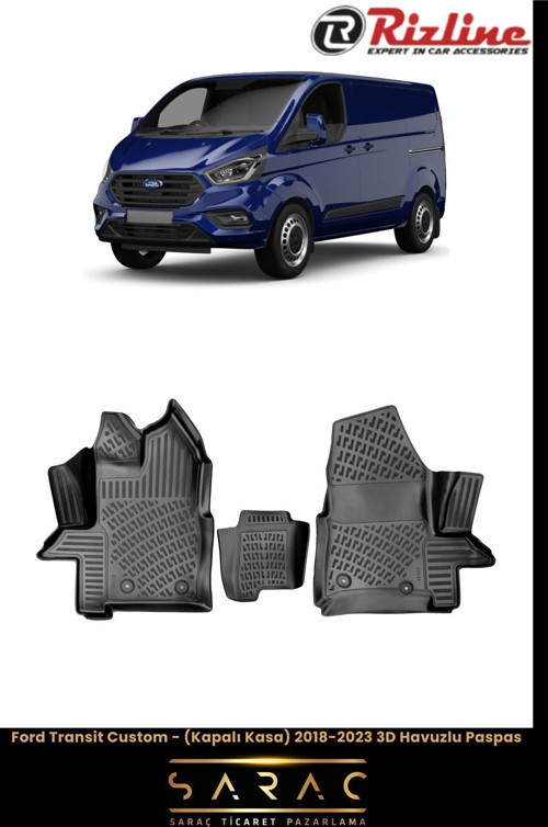 Ford Transit Custom (Kapalı Kasa) 2023 Model 3D Havuzlu Paspas