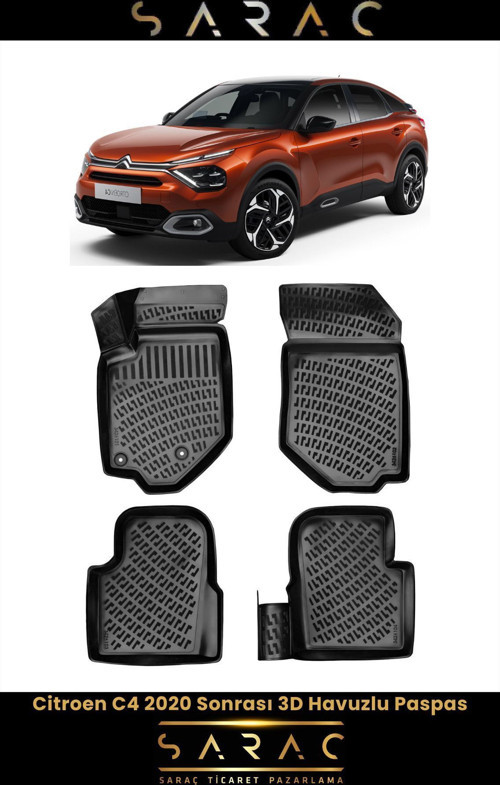 Citroen C4 2020 Sonrası 3D Havuzlu Paspas
