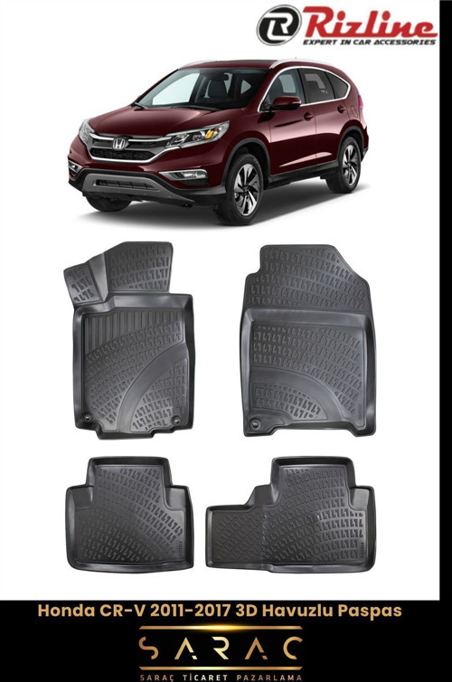 Honda Cr-V 2015 Model 3D Havuzlu Paspas
