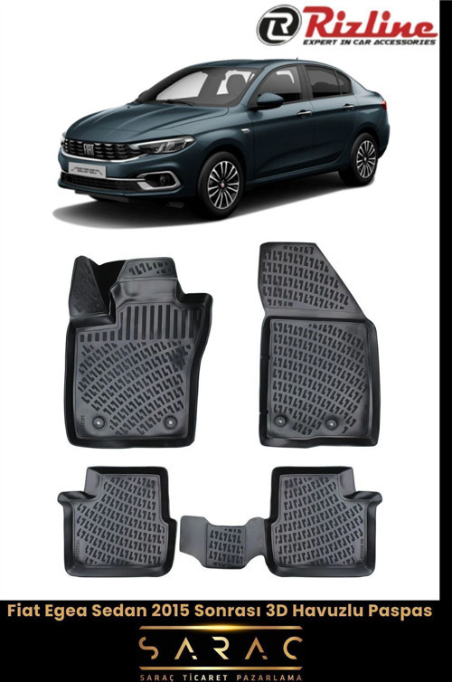 Fiat Egea Sedan 2022 Model 3D Havuzlu Paspas