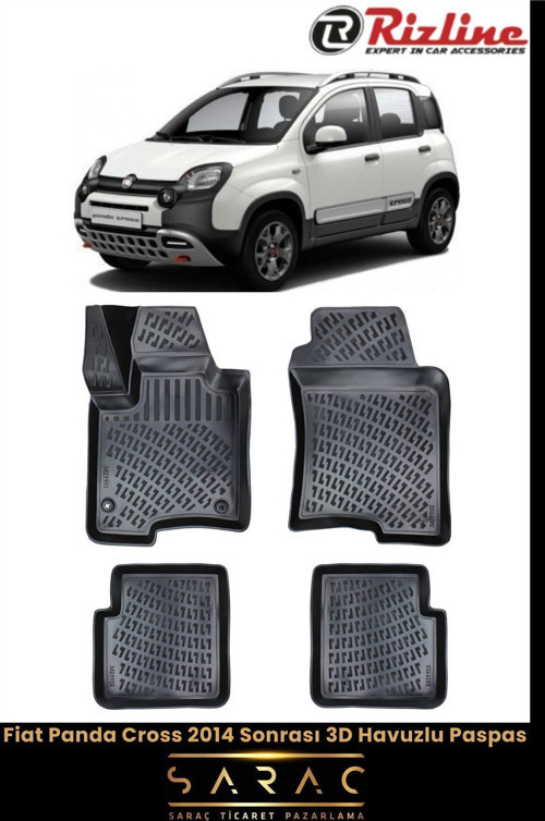 Fiat Panda Cross 2020 Uyumlu 3D Havuzlu Paspas