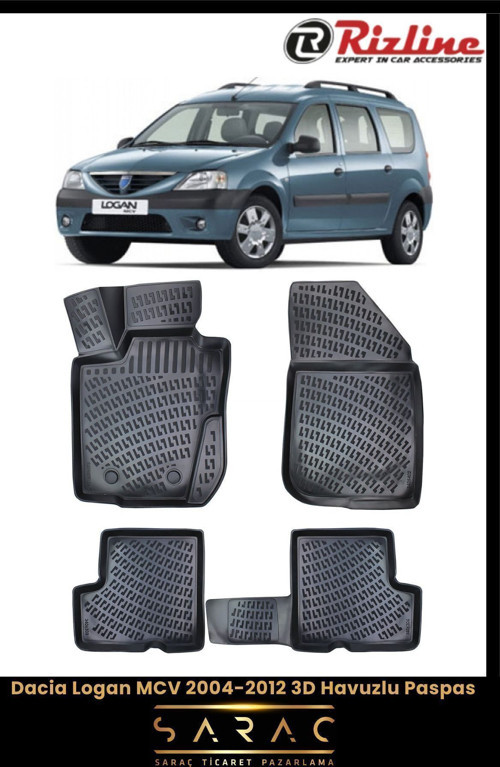 Dacia Logan Mcv 2012 Model 3D Havuzlu Paspas
