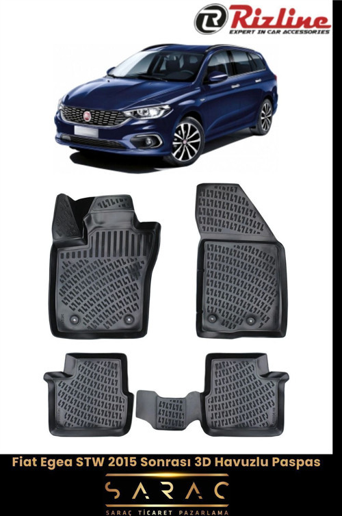 Fiat Egea Stw 2016 Model 3D Havuzlu Paspas