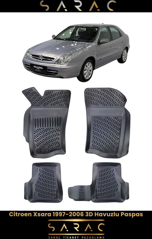 Citroen Xsara 2002 Model 3D Havuzlu Paspas