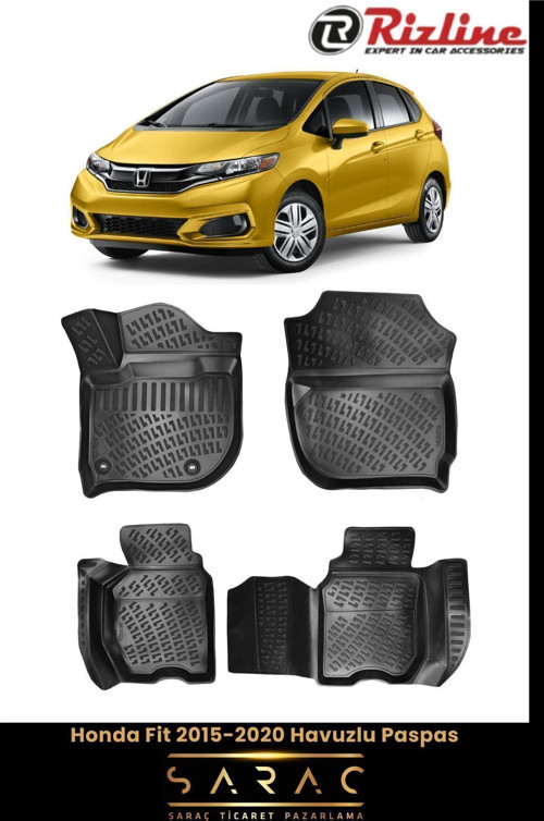 Honda Fit 2018 Model 3D Havuzlu Paspas
