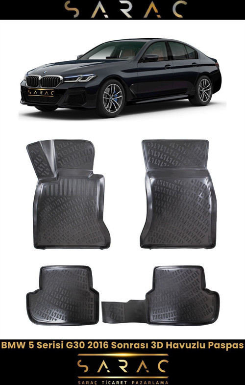 Bmw 5 Serisi G30 2016 Sonrası 3D Havuzlu Paspas