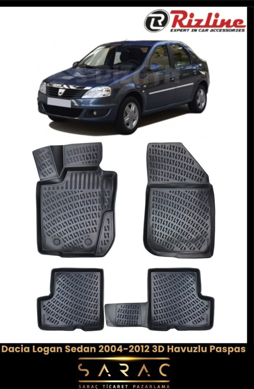 Dacia Logan Sedan 2012 Model 3D Havuzlu Paspas