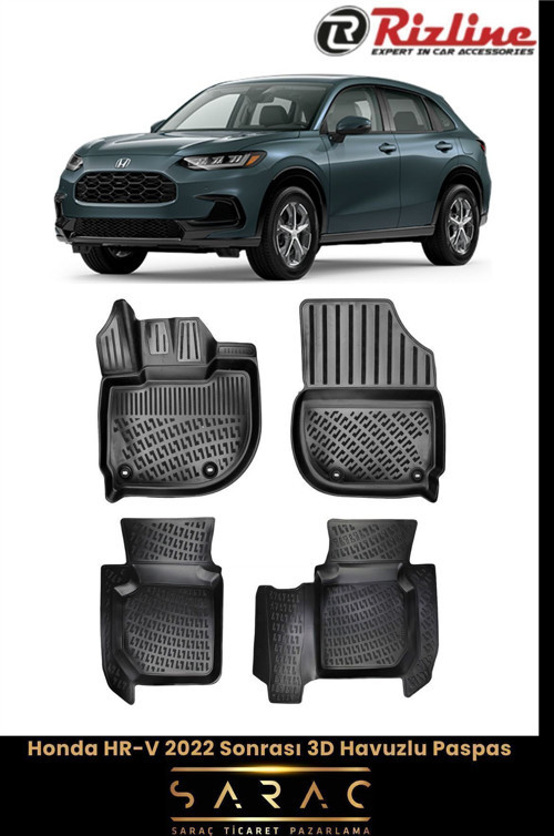Honda Hr-V 2024 Model 3D Havuzlu Paspas