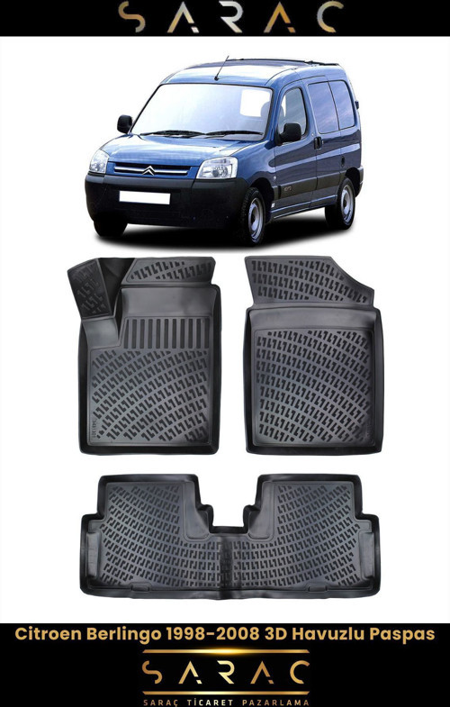 Citroen Berlingo 1998-2008 3D Havuzlu Paspas