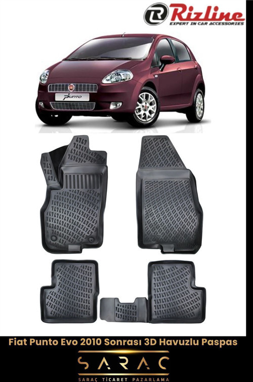 Fiat Punto 2013 Model 3D Havuzlu Paspas