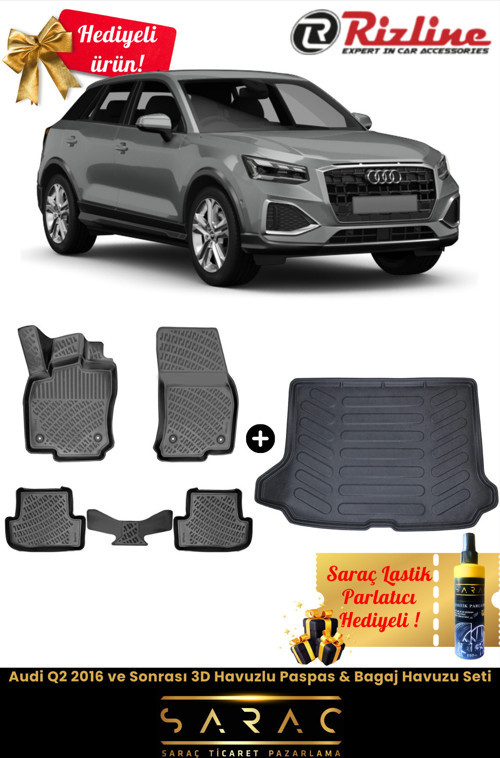 Audi Q2 2016 Ve Sonrası Havuzlu Paspas & Bagaj Havuzu Seti+Hediyeli!