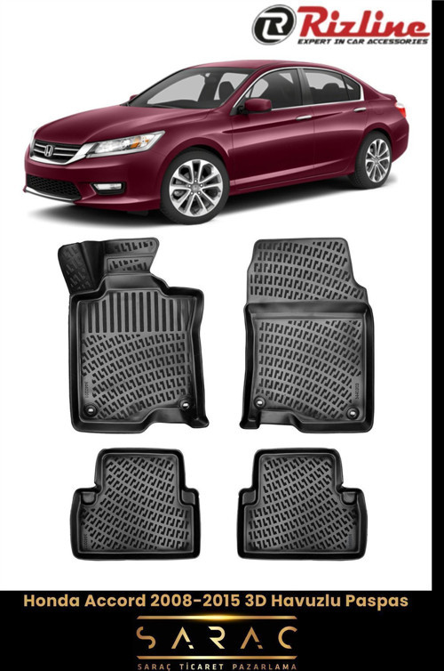Honda Accord 2008-2015 3D Havuzlu Paspas