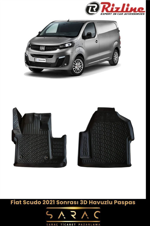 Fiat Scudo 2024 Model 3D Havuzlu Paspas