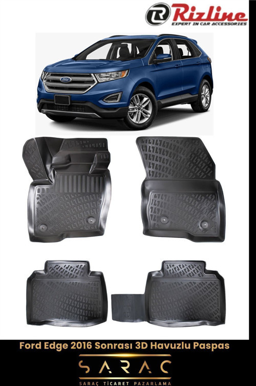 Ford Edge 2022 Model 3D Havuzlu Paspas