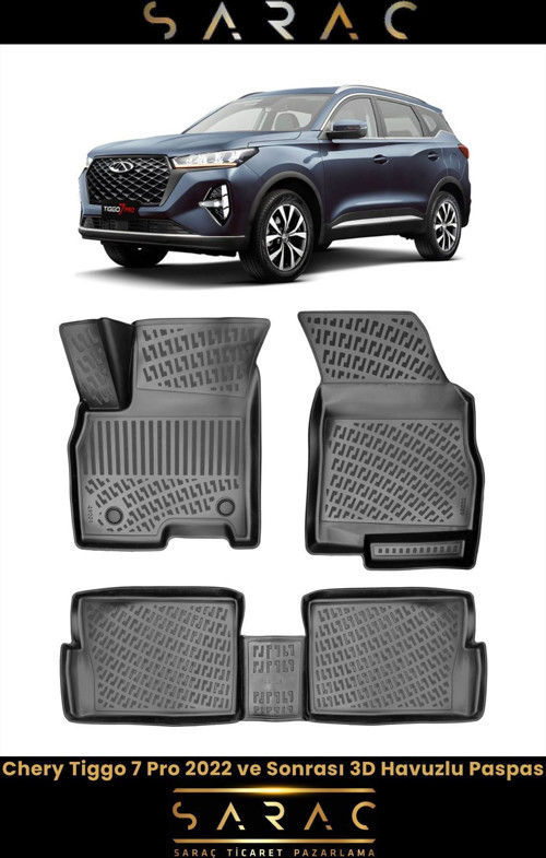 Chery Tiggo 7 Pro 2021 Model 3D Havuzlu Paspas
