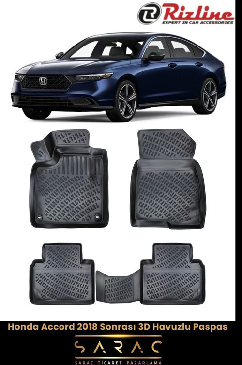 Honda Accord 2019 Model 3D Havuzlu Paspas