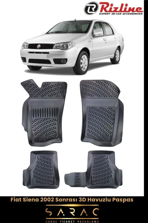 Fiat Siena 2011 Model 3D Havuzlu Paspas
