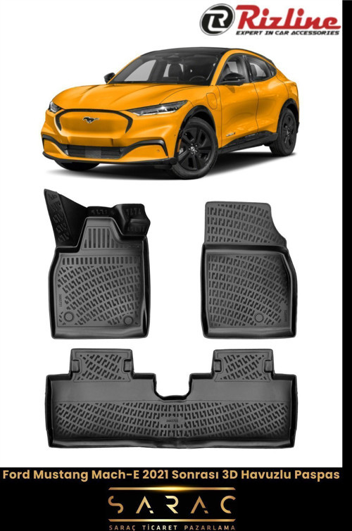 Ford Mustang Mach-E 2021 Sonrası 3D Havuzlu Paspas