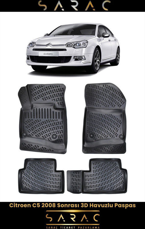 Citroen C5 2013 Model 3D Havuzlu Paspas