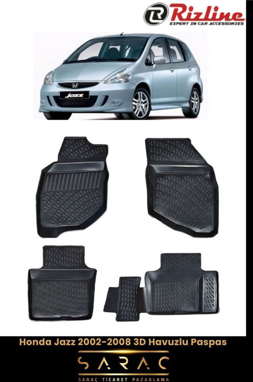 Honda Jazz 2006 Model 3D Havuzlu Paspas