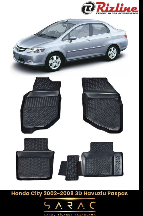 Honda City 2005 Model 3D Havuzlu Paspas