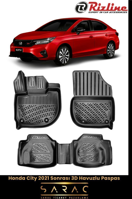 Honda City 2023 Model 3D Havuzlu Paspas