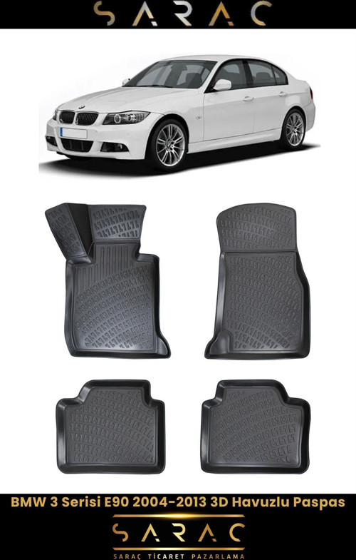 Bmw 3 Serisi E90 2013 Model 3D Havuzlu Paspas
