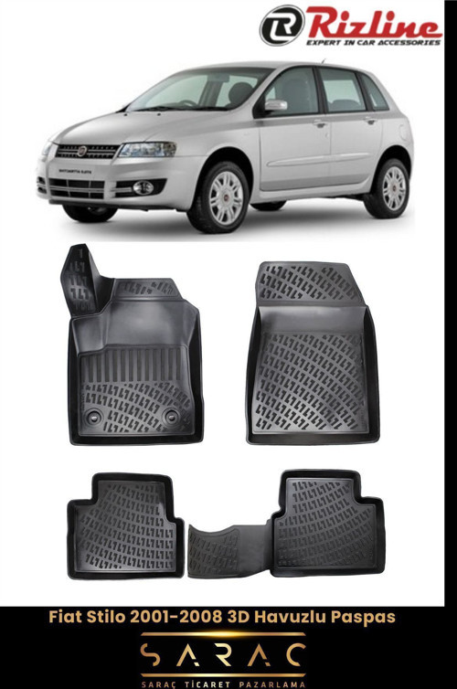 Fiat Stilo 2007 Model 3D Havuzlu Paspas
