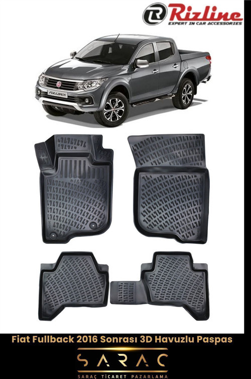 Fiat Fullback 2022 Model 3D Havuzlu Paspas