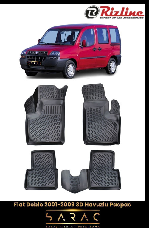 Fiat Doblo 2001 Model 3D Havuzlu Paspas