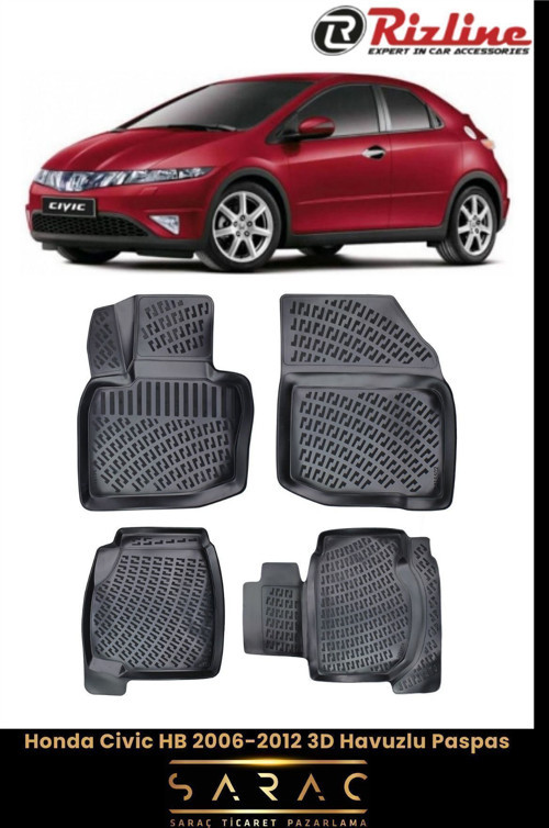 Honda Civic Hb 2007 Model 3D Havuzlu Paspas