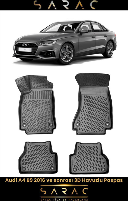 Audi A4 2017 Model 3D Havuzlu Paspas