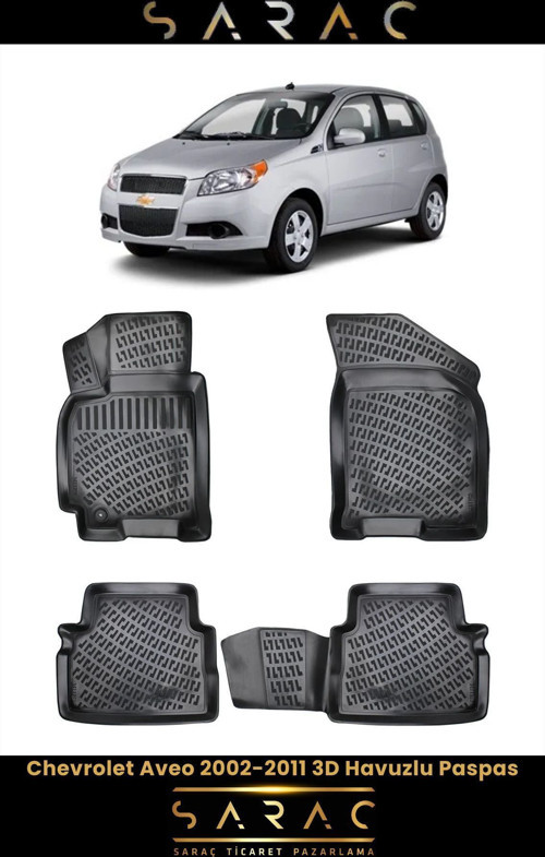 Chevrolet Aveo 2011 Model 3D Havuzlu Paspas
