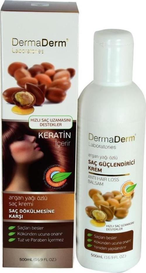 Argan Yağı Özlü Saç Kremi Keratinli Parabensiz 500ML