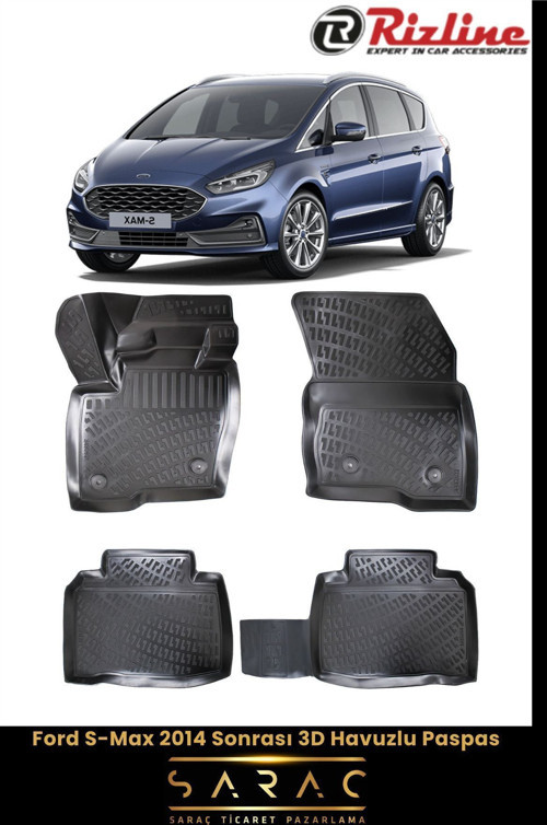 Ford S-Max 2024 Model 3D Havuzlu Paspas